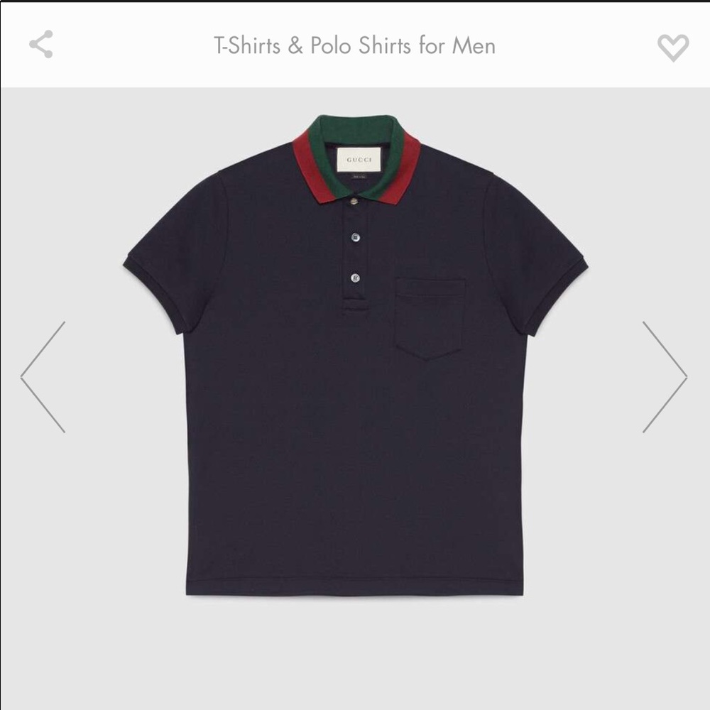 Gucci Polo Shirt - Navy Blue